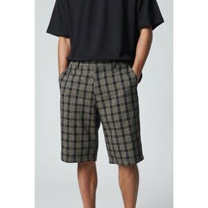 Izod Golf Classic Fit Plaid Shorts Size 38 Navy/White